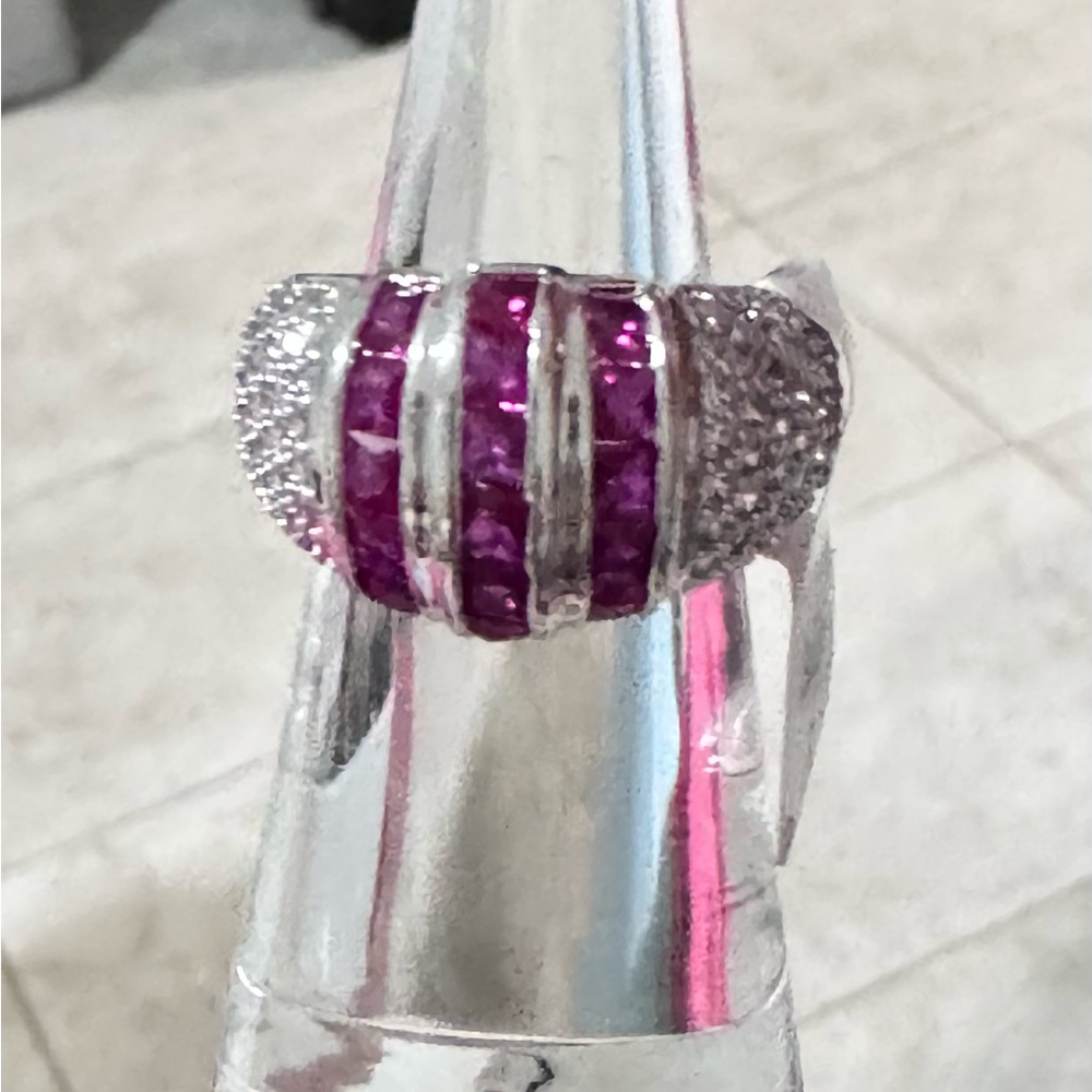 Size 5 July birthday bomb party ring